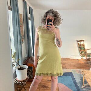 NWT green Marina Avraam London silk & rayon mini dresses